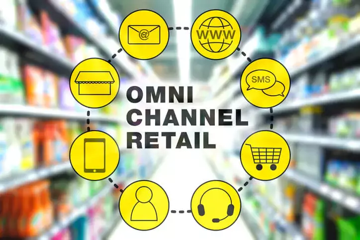 Omni Channel Retail Marketing Concept