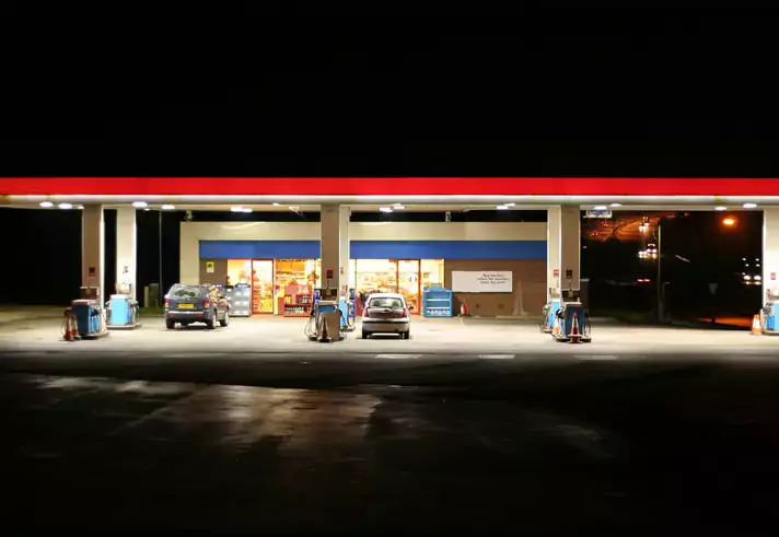 convenience store forecourt