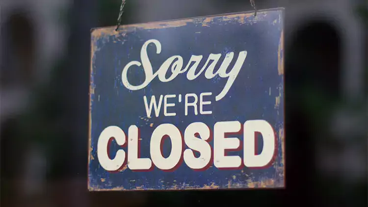 Sorry we re closed